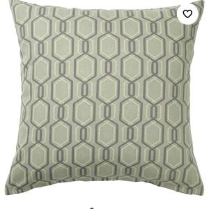 Ikea JATTEPOPPEL (2) Pillow Cushion Covers Cotton 20”x20” Green|Gray | Lot of 2